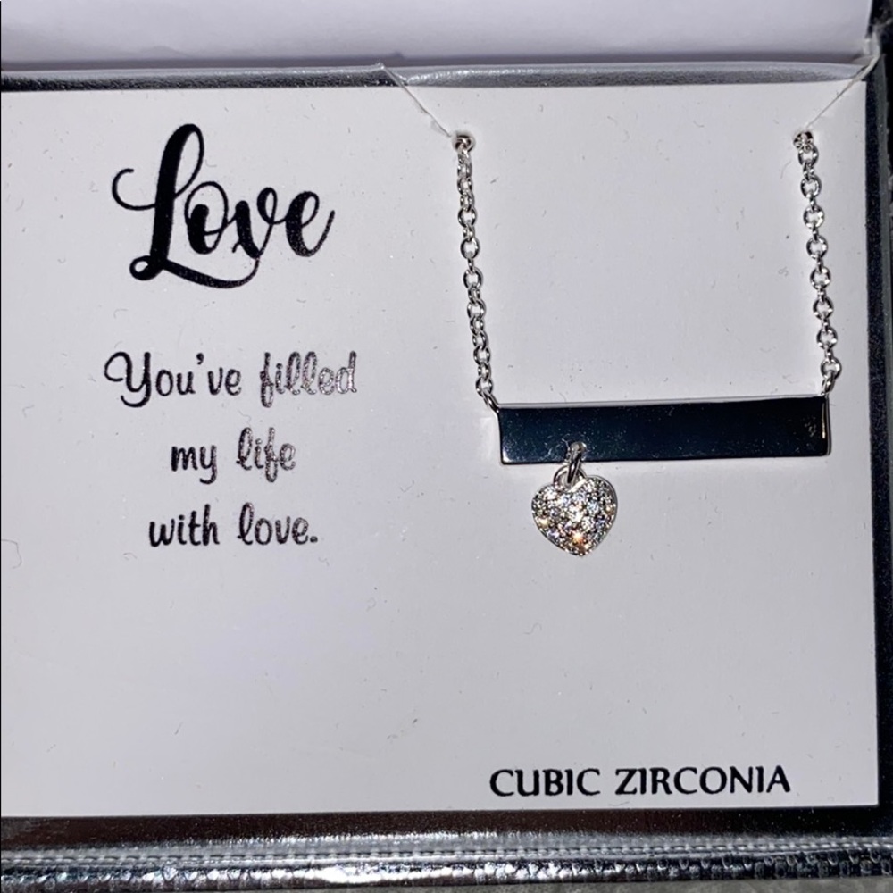 Diamond heart love necklace